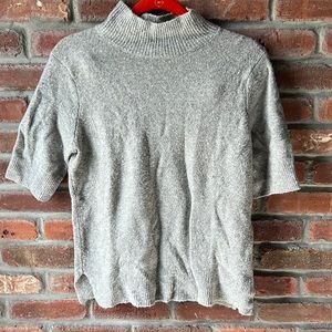 Grey Short Sleeve Turtleneck
